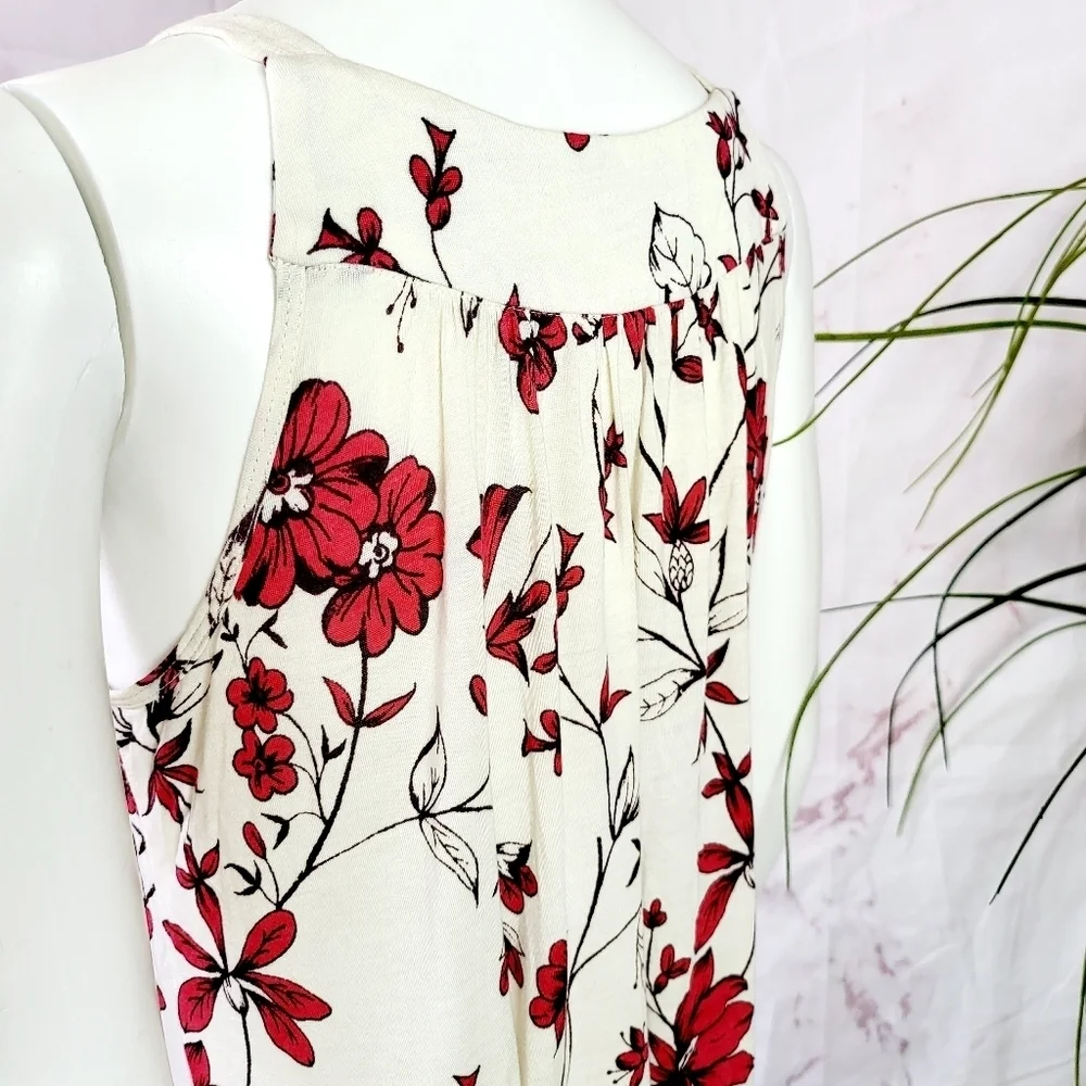 Anthropologie One September Floral Lace Trim Top